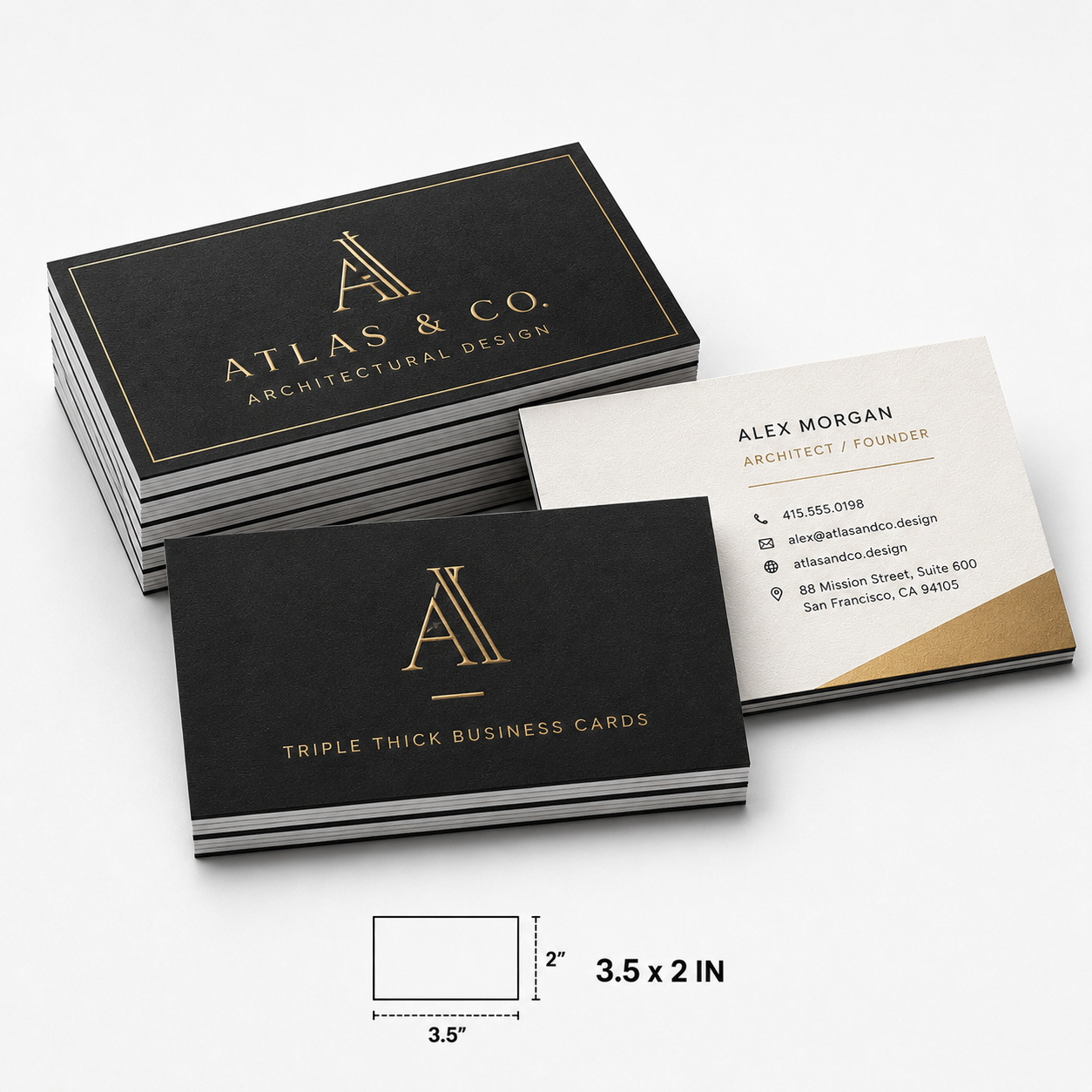 Triple Thick Business Cards Producrt Image